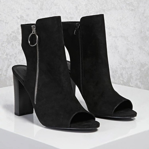 Forever 21 Shoes - Peep Toe Heeled Bootie